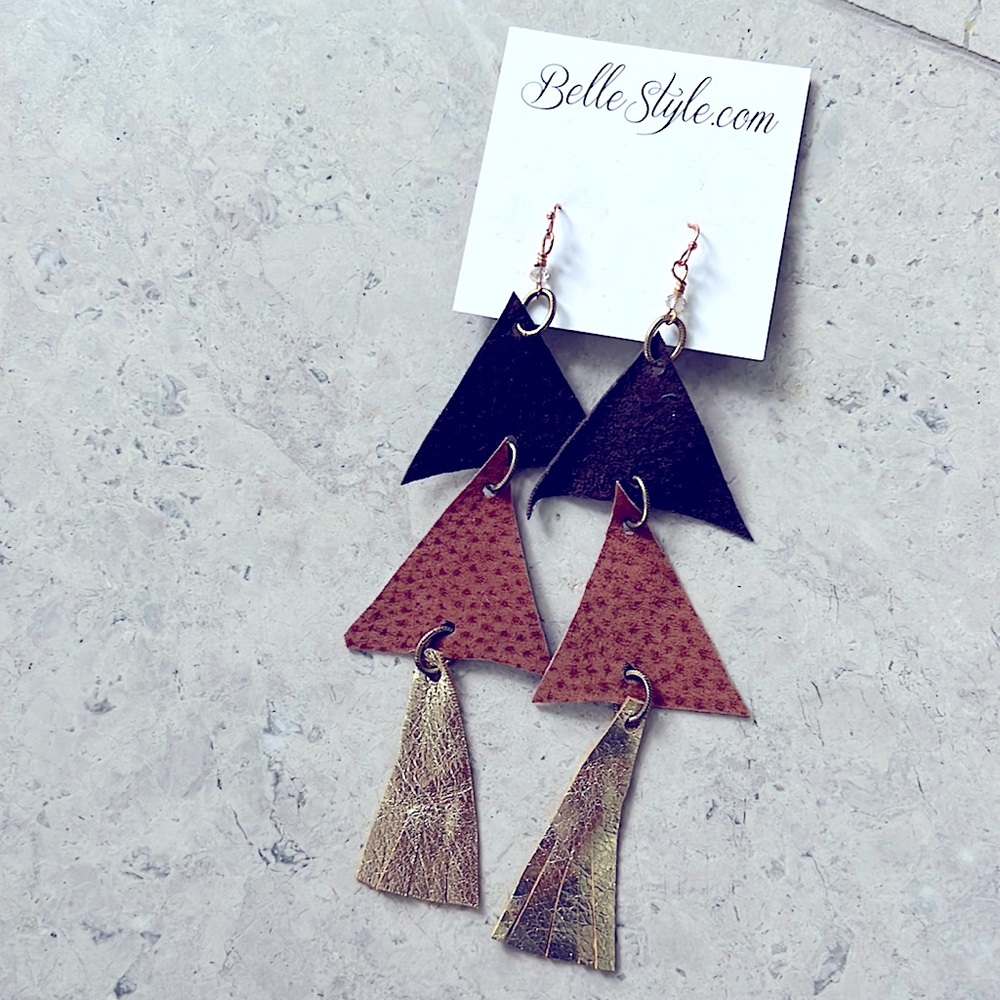 BelleStyle Leather La Paz Earrings
